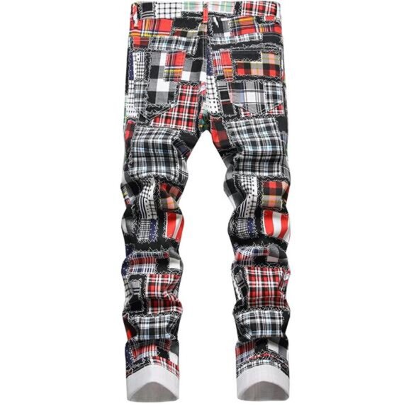 Men's Casual Stylish Straight Slim Fit Jeans Young Hiphop Skinny Denim Pants - Picture 2 of 7